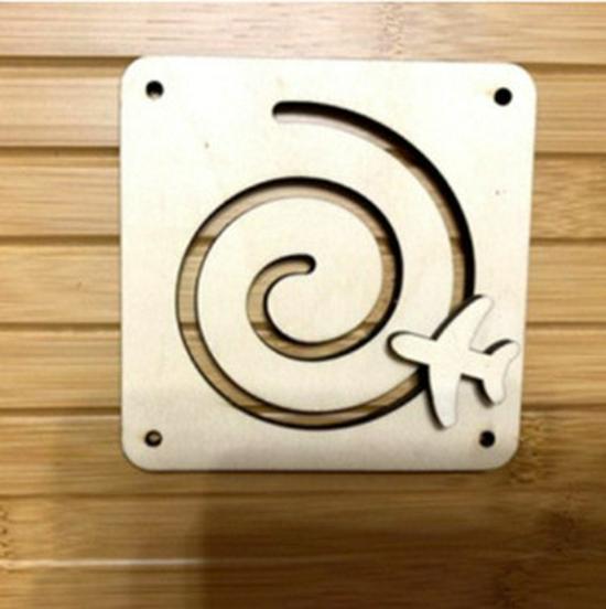 Hand-Painted DIY Busy Board: Educational Wooden Gears & Clock Ornament for Teaching and Decoration