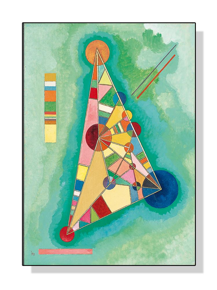 Wassily Kandinsky Geometriska konstverk Affischer Dukmålning Abstrakta reproduktioner Väggkonstbild för vardagsrum Heminredning