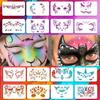 16-Piece Kids' Face Painting Stencils - Hollow Out Stencils for DIY Face Art and Stage Makeup
