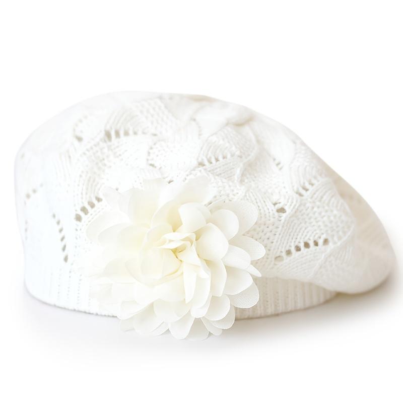 1pc of New Autumn And Winter Fashion Beret for Women with Floral Design in Solid Colors, Available in Various Colors for Everyday Use