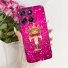 For Motorola Moto G57 G67 Power Case Fashion Crown Initial Letter Painted Phone Capa Soft Silicone TPU Case for Moto G67Power