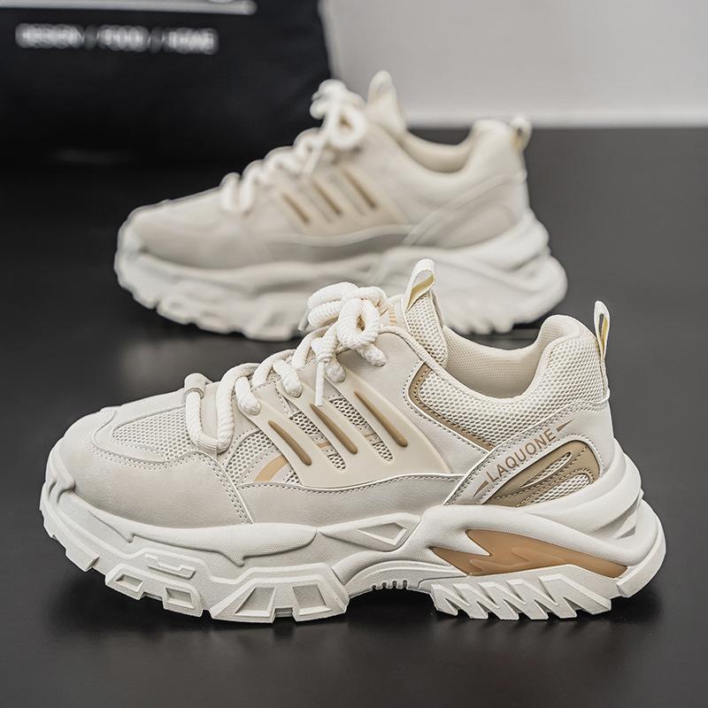 Summer Men's Shoes Breathable Mesh Sports Dad Shoes Youth Casual Shoes Men's Trend Versatile Platform Shoes Men