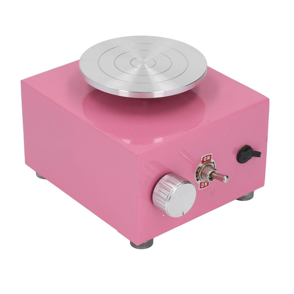 Mini Pottery Wheel Vivid Pink Stable Turntable Compact Size Basin Style Kids Pottery Wheel for Kid