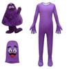 McDonald's Spookgezicht Onesie Paars Cartoon Kostuum Voor Kinderen