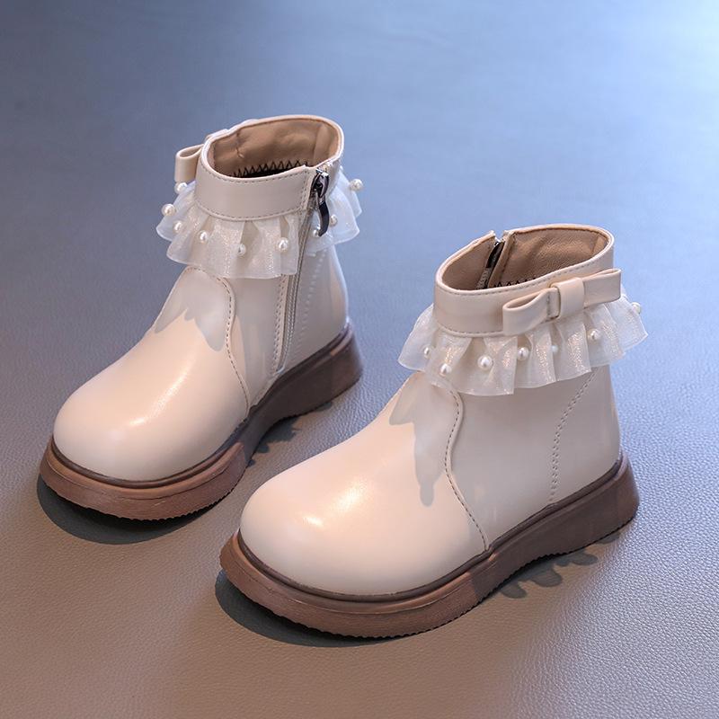 Spring Autumn Kids Shoes Boots for Girl Lolita Style Princess Ankle Boots Fashion Versatile Children Causal Leather Boots New