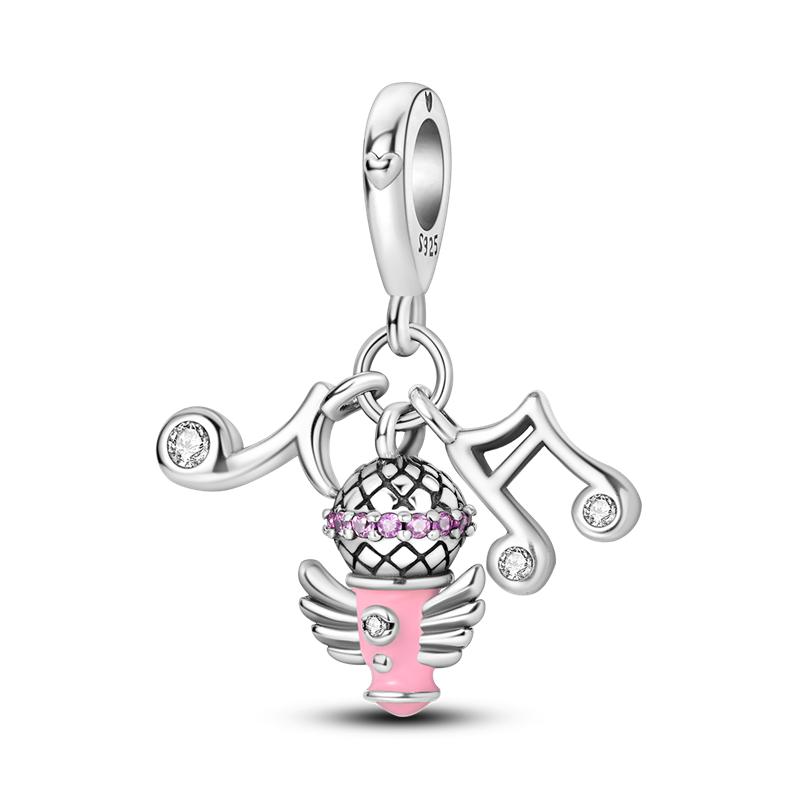 Fit Original Charms Pink Seriescopper Perfume Charm Pendent Dangle Bead Bracelet Necklace Diy Women Jewelry Gift