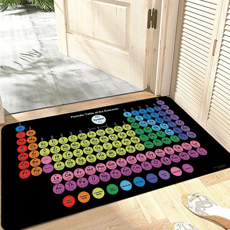 Entrance Doormat Periodic Table of Elements Rug Hallway Carpet Living Room Rugs Foot Carpets Floor Mats Non-slip Home Decoration