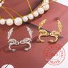 1 Pcs 925 Sterling Silver No-piecing Zircon Dragon Clip Earring For Women Girls Fake Ear Cuff Jewelry Brincos Bijoux Femme