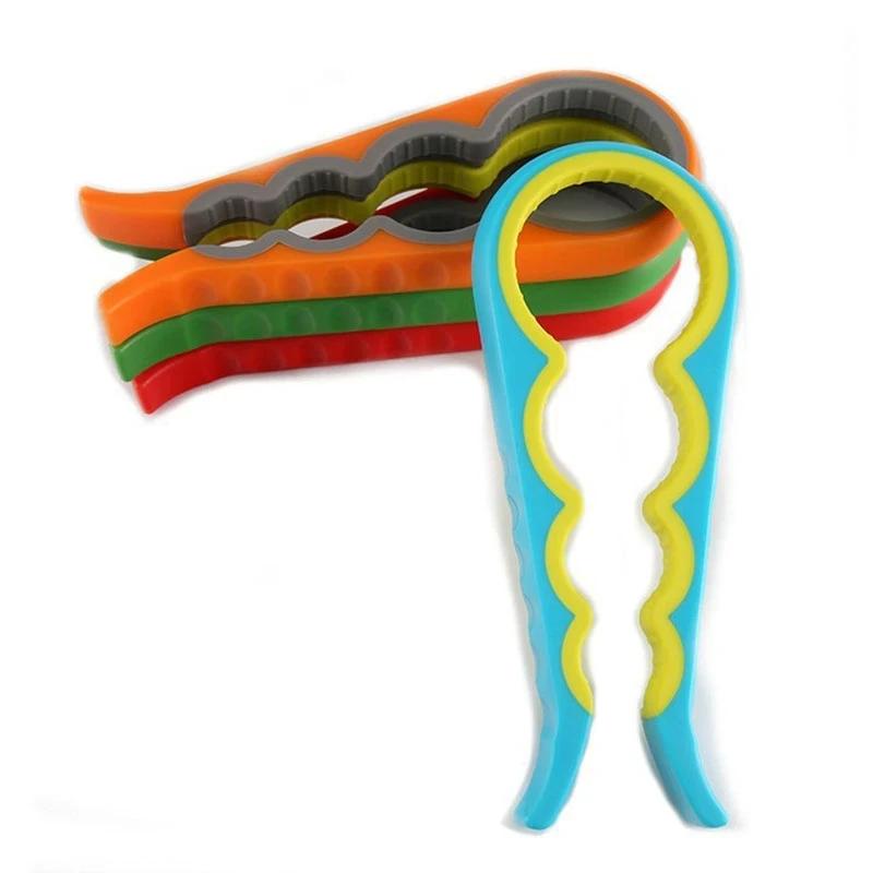 4 In 1 Deckel Dosenöffner Handliche Schraubverschlussöffner Arbeitssparender Flaschenöffner Rutschfester Flaschendeckel-Griffschlüssel Flasche Küchenbedarf