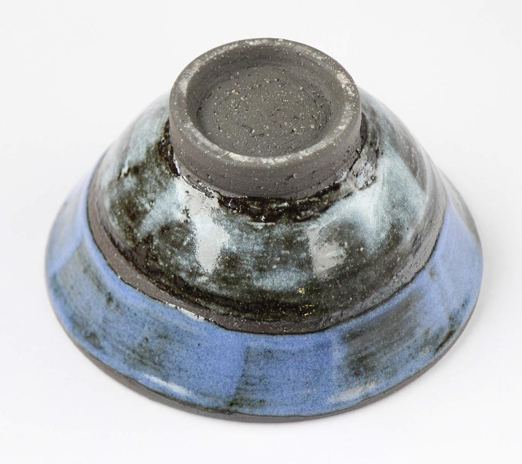 Tohri Shigaraki Ware Blue Sky Rice Bowl W311-01