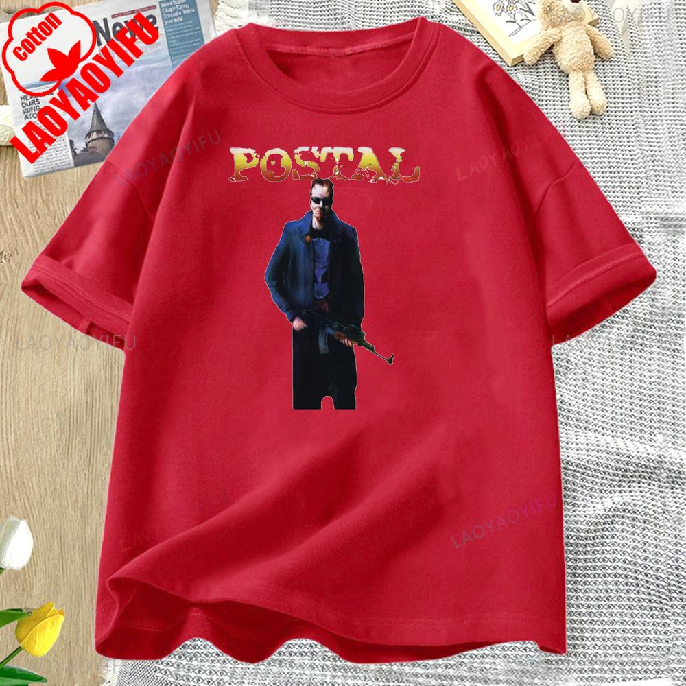 

Футболка Postal Dude 2 Alien Run with Scissors Футболка Postal Dude Літня футболка з коротким рукавом Чоловічі та жіночі футболки з особистістю S