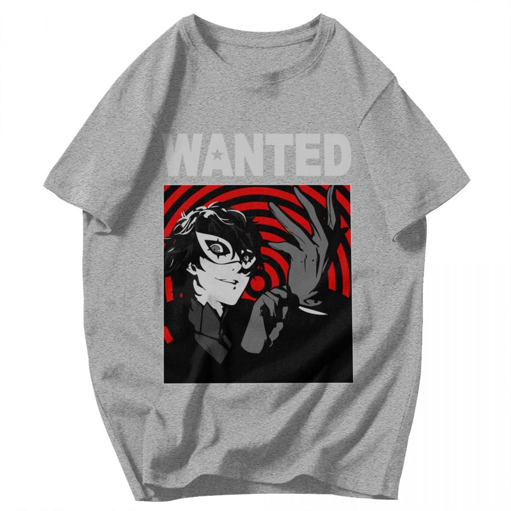 Men T Shirt Persona Game Wanted Joker Pops Y2K Graphic Short Sleeve Unisex Clothing T Shirts