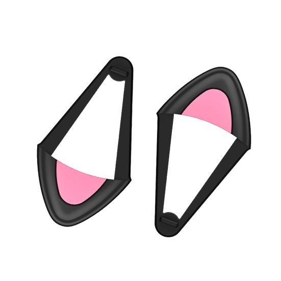 

1 пара наушников с кошачьими ушками, милая универсальная Bluetooth-совместимая гарнитура, силиконовое украшение в виде котенка, аксессуары для наушников чёрный