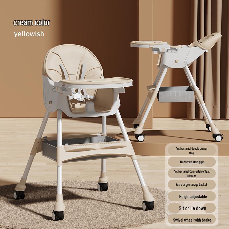 

Складной многофункциональный детский обеденный стул: Портативное сиденье для сидения и лежания