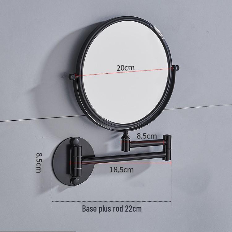 Specchio per Trucco Telescopico da Parete Rotante a 360°