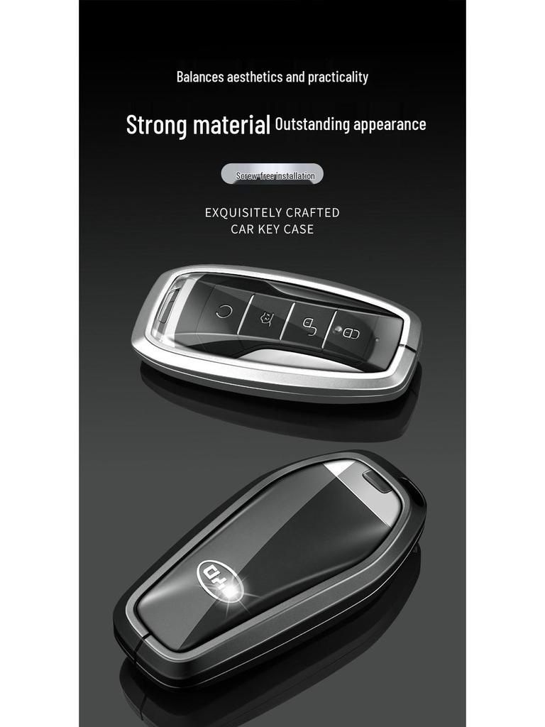 BYD Car Key Cover for Tang, Song, Qin, Yuan Pro/PLUS, Han DMI, E2 - Protective Shell with Buckle