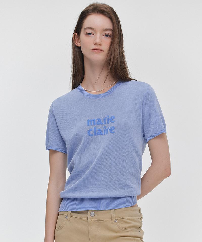 MARIE CLAIRE Towel Logo Short Sleeve Knit (Magbkn08Msb)
