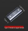 Type-C Female to Lightning Male Adapter for Charging & OTG