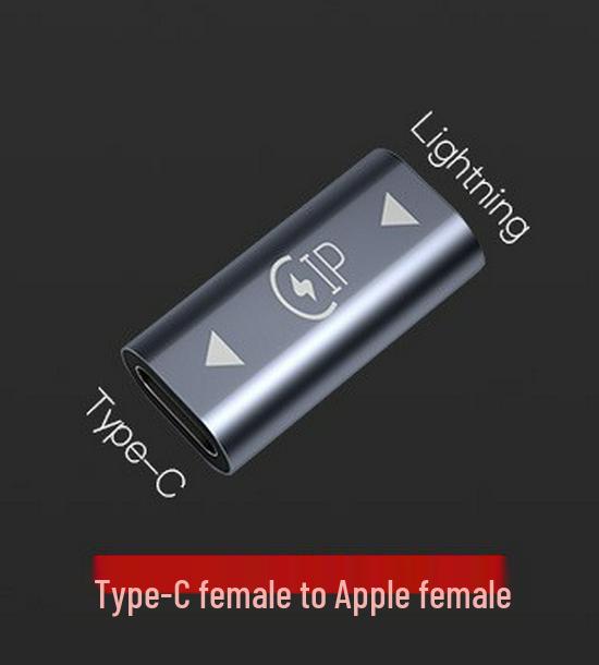 Type-C Female to Lightning Male Adapter for Charging & OTG