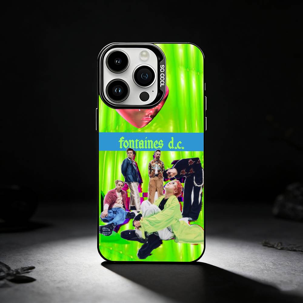 Fontaines DC Romance Cool Phone Case For iPhone 17,16,15,14,13,12,11 Plus,Pro Max,XS,Colored silver phone case