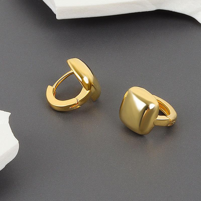S925 Silver Minimalist Vintage Geometric Oval Hoop Earrings Simple Elegant Circle Ear Cuffs For Women Fashion Jewelry