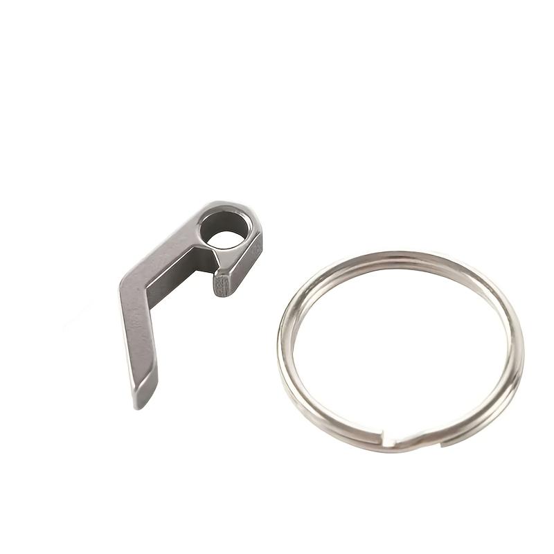 1/2pcs Stainless Steel Mini Bottle Opener Keychain - Portable Pocket-Sized Manual Beverage Opener for Camping & Everyday Use