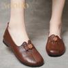 Women's Shoes Summer Soft - Soled Round - Headed Cowhide