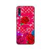 Černé TPU pouzdro pro Samsung Galaxy A50 50S A30S A10 A01 A11 A21S A31 A41 A51 A71 M21 M30S S10 LITE Červený motýl na květu růže