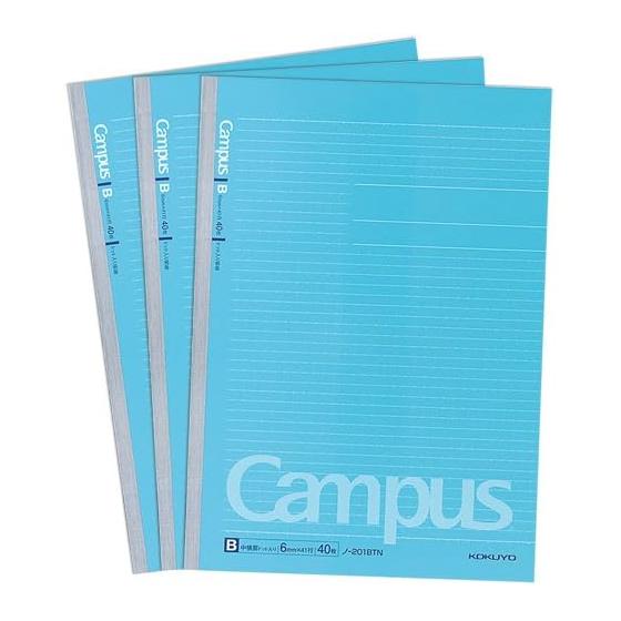 KOKUYO Campus Note A4 Dotted Medium Horizontal Ruled 40 Sheets x 3 Books SBno-201BTNX3
