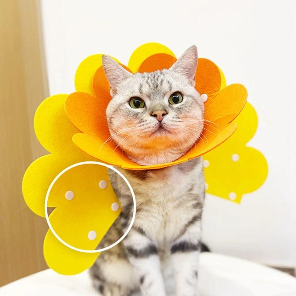 Flower Shaped Dog Protective Collar Anti-Bite After Surgery Cat Elizabethan Collar Wound Healing Adjustable Pet Accessories Cat