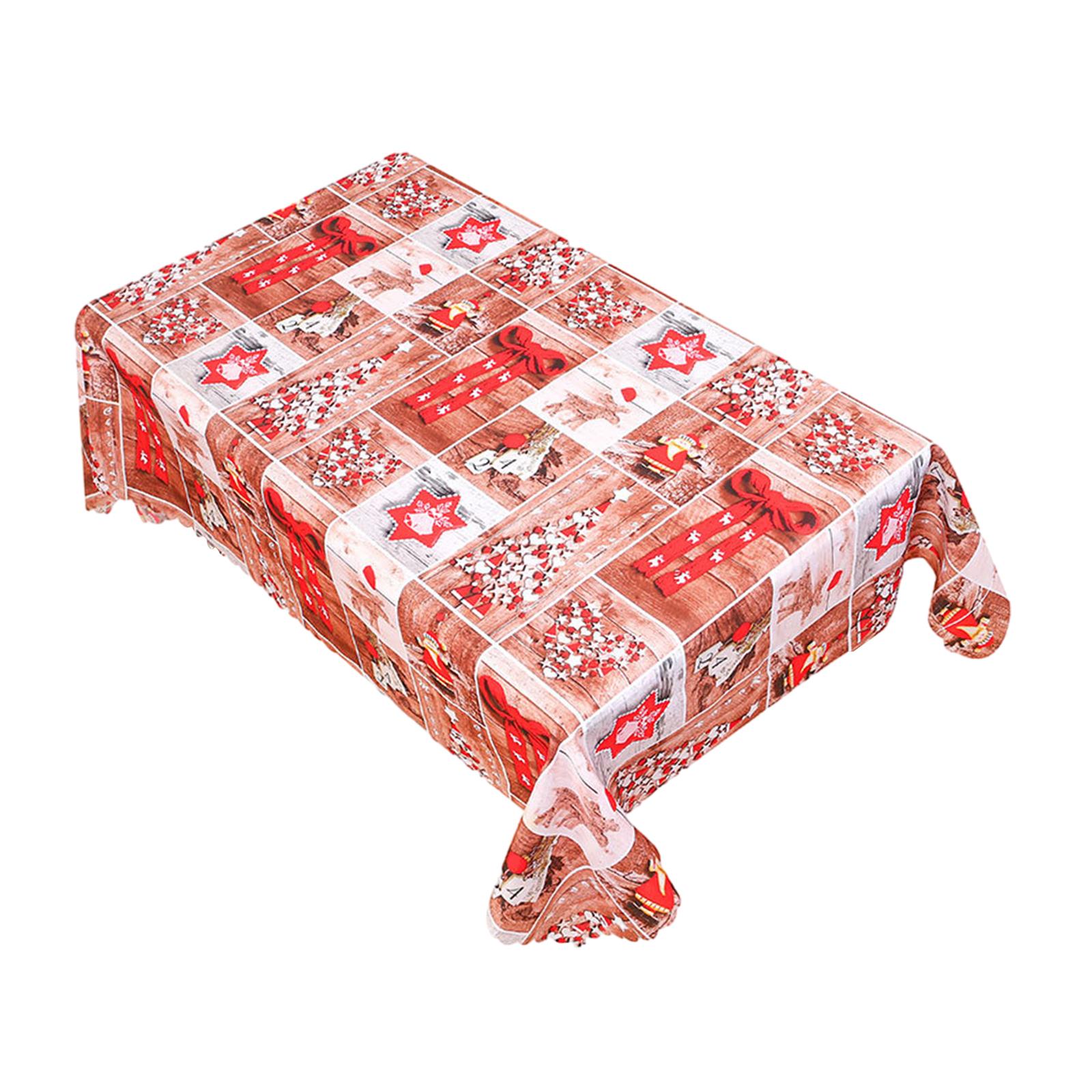 

Рождественская скатерть для прямоугольных столов, кухонная скатерть, праздничный стол