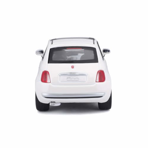 Bburago 1/24 Scale Fiat 500 2007 White / Diecast Model Car, Finished Product, 18-22106