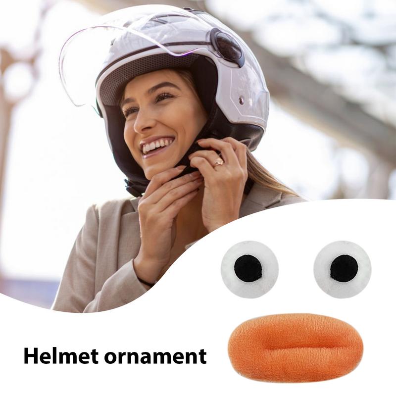 Motorcycle Hat Embellishments Funny Plush Expression Sausage Mouth Fun Decor Creative Embellishments Multi-Purpose Use On