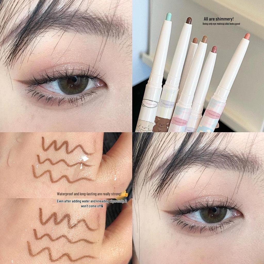 Cappuvini Pet Party Smudge-Proof Double-Ended Eyeliner Gel Pencil - Natural Shimmer & Beginner-Friendly