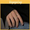 Unique 925 Sterling Silver Geometric Pull Open Ring Stylish Minimalist Design For Women Fashion