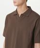 MUSINSA STANDARD Slit Neck Pique Polo Shirt [Baroque Brown]