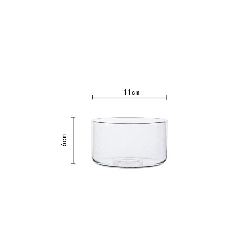 Nordic Style Transparent Glass Storage Bowl for Candy Biscuits Food Organizer Household Salad Dried Fruit Bowl Kitchen Tableware