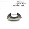 90 Degree Bend Elbow Pipe 201 Stainless Steel tube curve pipe OD 60mm 63mm 76mm