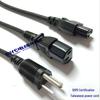 BSMI Taiwan Three-Pin Clover Plug Power Cord, 7A/11A/15A, 3-Core, 0.75/1.25/2.0