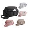 Fashion Puffy Crossbody Bag Waterproof Adjustable Tote Bag Solid Color Large Capacity Travel Handbag for Women