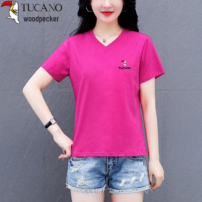 Women s V-Neck Cotton Short Sleeve T-Shirt M