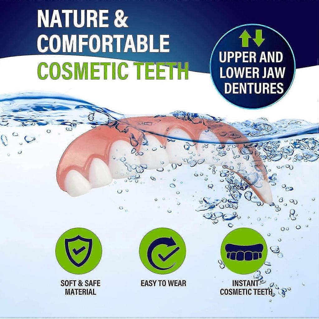Dentures Upper And Lower Dentures Protect Teeth Restoring A Confident Smile, 5 Pieces White
