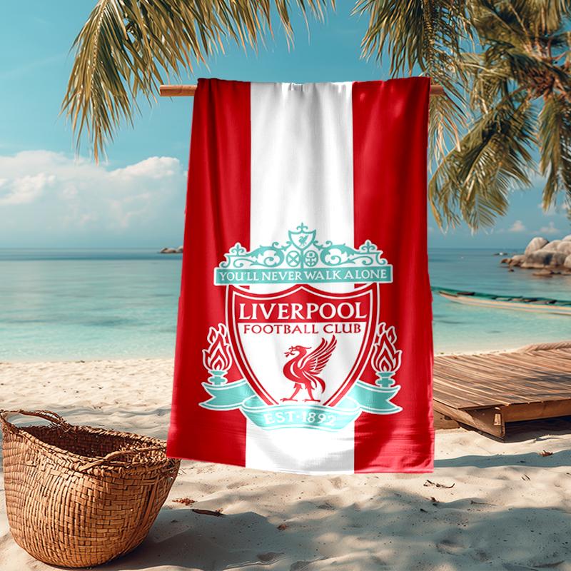 Ultra-Soft Beach Towel with Liverpool Football Club Theme,Ideal for Pool - Camping, Diving - Perfect Travel Essential, Vibrant Beach Towel.