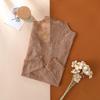 Damen-Unterhemd mit halbhohem Kragen, langen Ärmeln, transparentem Lochmuster-Mesh-Unterhemd, durchsichtigem Pullover-Top für den Alltag