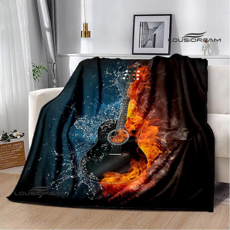 Gibson Guitar Logo Printed Blanket Flange Warming Blanket Picnic Blanket Home Travel Blanket Bed Linings Birthday Gift