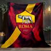 1pz Coperta Morbida in Flanella Stampata AS Roma1 Calcio per Camera da Letto Adulti Soggiorno Divano Campeggio Viaggio Regali per Fan Regali di Natale