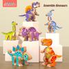 Magnetic 3D Dinosaur Wooden Building Blocks - Creative DIY Educational Toy for Kids