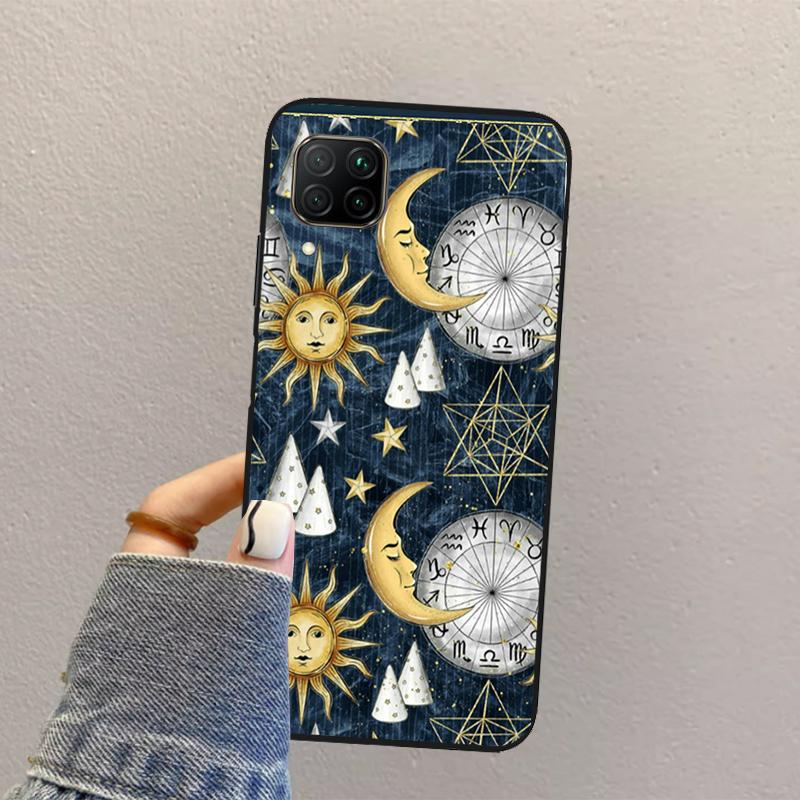 Sun Moon Aesthetic For Huawei Nova Y70 Y90 Y60 Y73 Y72 Y61 Y91 12s 12i 11i 8i 9 10 SE P40 Lite P60 P30 Pro Case