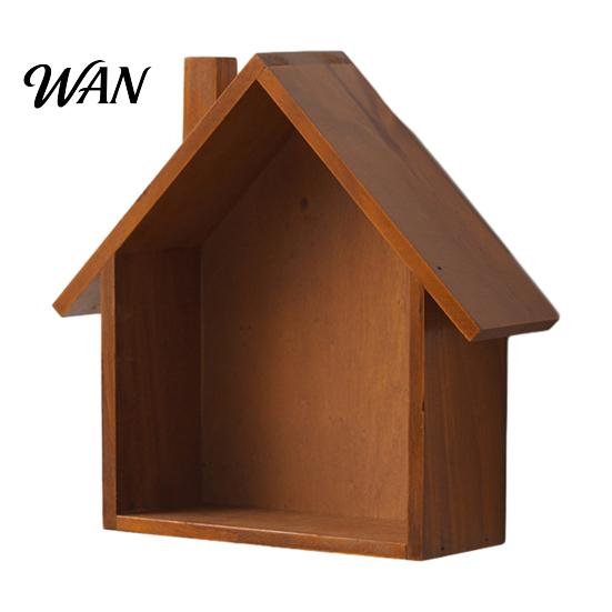 Kinderzimmer Wandregal Holzhaus Ausstellungsregal, Montiert Dekoratives Schwebendes Offene Nut Kleines Spielzeug Puppen Organizer für Flur, Wohnzimmer,