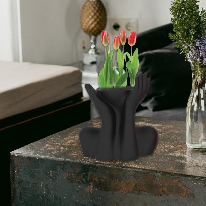 Art Human Body Sculpture Silicone Molds Vase Resin Moulds for Epoxy Resin, Silicone Flowerpots Molds for Home Decoration